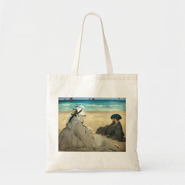 Bolso De Tela Edouard Manet - En la playa (Frente)