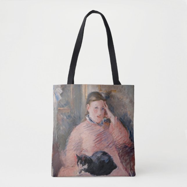 Bolso De Tela Edouard Manet - Mujer con un gato (Anverso)