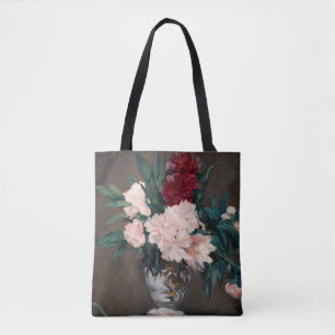 Bolso De Tela Edouard Manet - Vase de Peonies en Pedestal pequeñ