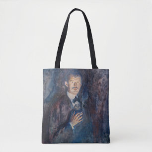 Bolso De Tela Edvard Munch - autorretrato con cigarrillo