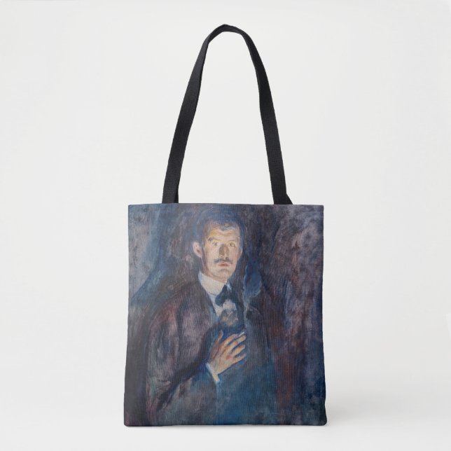 Bolso De Tela Edvard Munch - autorretrato con cigarrillo (Anverso)