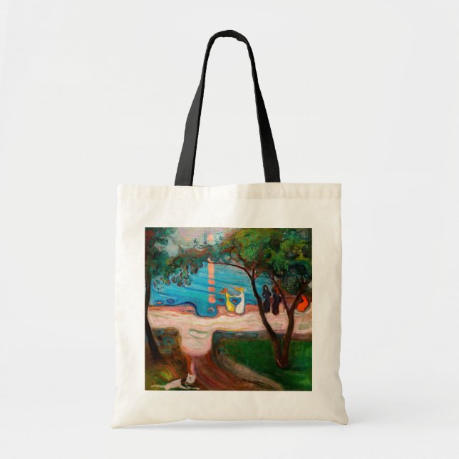 Bolso De Tela Edvard Munch - Baile en la playa (Frente)