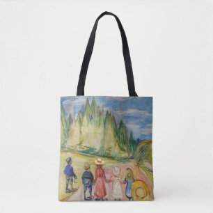 Bolso De Tela Edvard Munch - El bosque de cuento de hadas