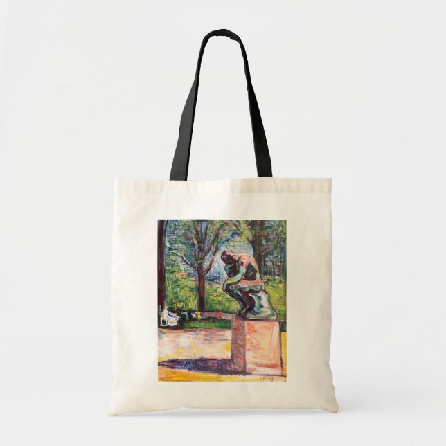 Bolso De Tela Edvard Munch - El pensador de Rodin (Frente)