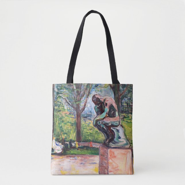 Bolso De Tela Edvard Munch - El pensador de Rodin (Anverso)