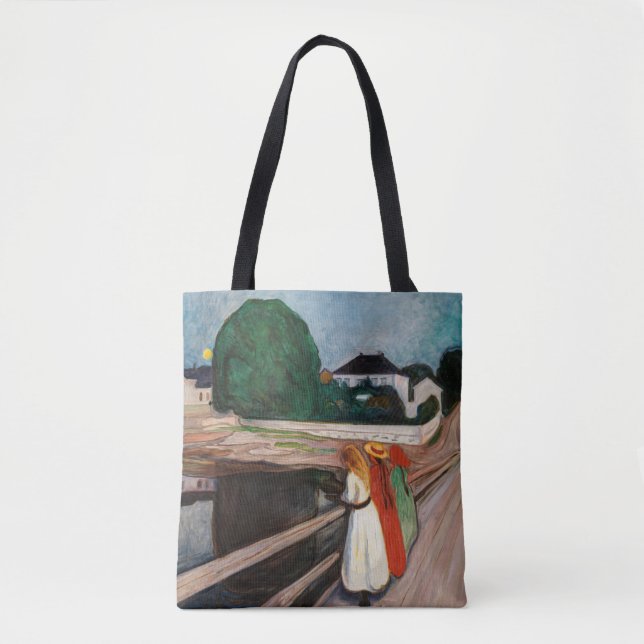 Bolso De Tela Edvard Munch - Los Chicas en el puente (Anverso)