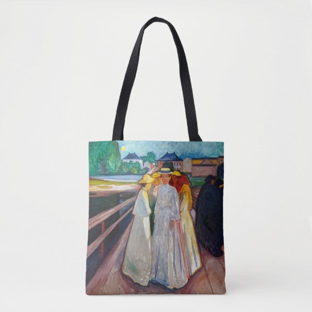 Bolso De Tela Edvard Munch - Los Chicas en el puente de 1903 (Anverso)