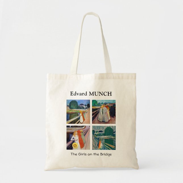Bolso De Tela Edvard Munch - Los Chicas en la selección del puen (Frente)