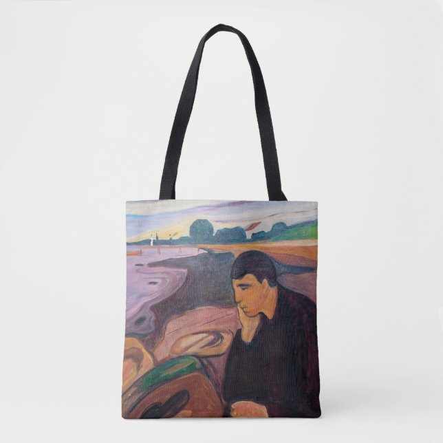 Bolso De Tela Edvard Munch - Melancholy 1894 (Anverso)