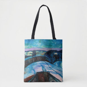 Bolso De Tela Edvard Munch - Noche Starry 1922