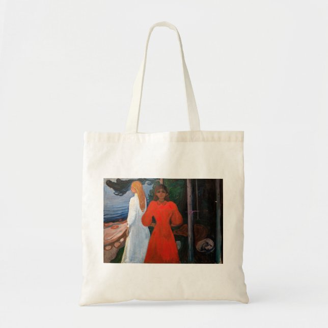 Bolso De Tela Edvard Munch - Rojo y Blanco (Frente)