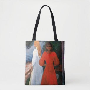 Bolso De Tela Edvard Munch - Rojo y Blanco