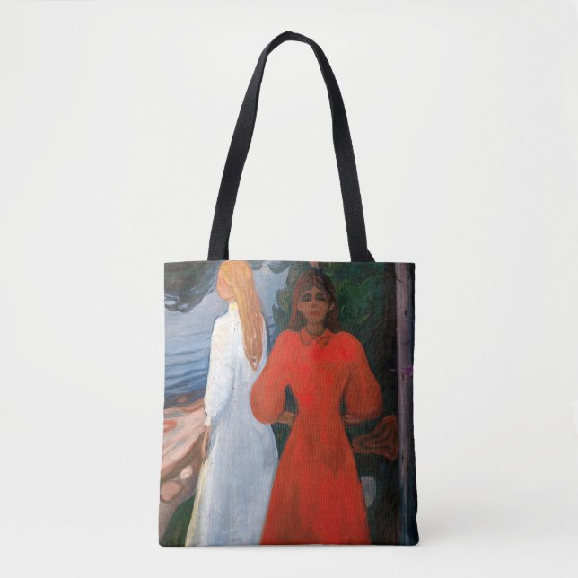 Bolso De Tela Edvard Munch - Rojo y Blanco (Anverso)