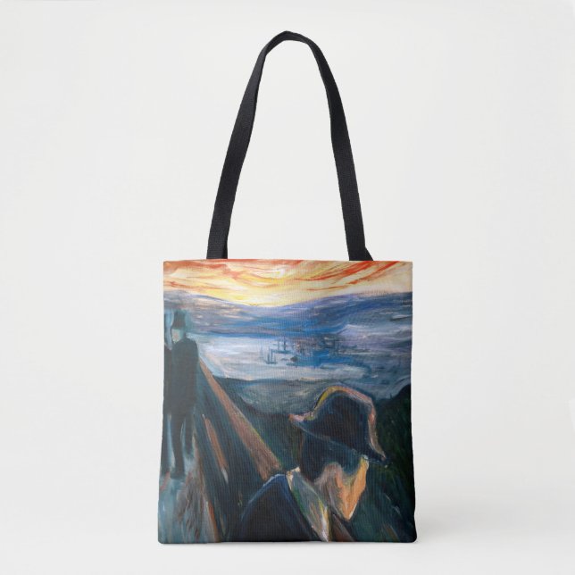 Bolso De Tela Edvard Munch - Sick Mood at Sunset, desesperación  (Anverso)
