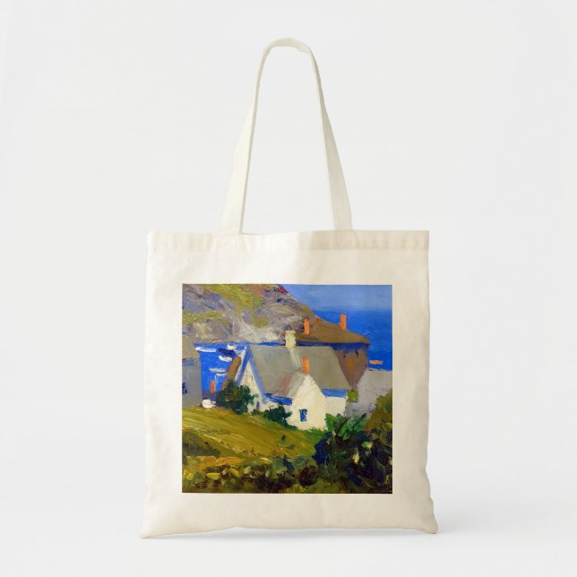 Bolso De Tela Edward Hopper Monhegan Houses (Frente)