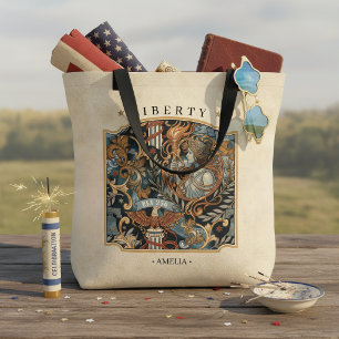 Bolso De Tela EE. UU. 250 Liberty Art Nouveau Patrón de borde ID