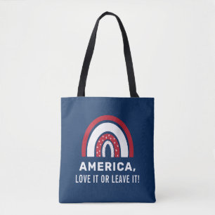 Bolso De Tela EE.UU. 4 De Julio Elegante Arcoiris Patriótico Est