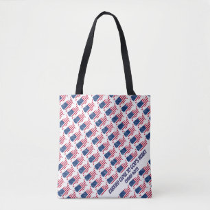 Bolso De Tela EE.UU. elegante BANDERA EE.UU. Corazón de Dios Isa