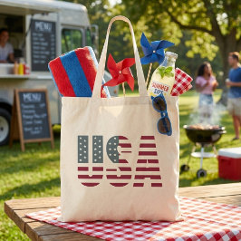 Bolso De Tela EE.UU.: Patriótico de la bandera de los Estados Un