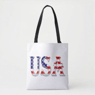 Bolso De Tela EE.UU. sobrepuesto en estado de bandera estadounid