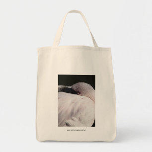 Bolso De Tela Efecto de dibujo de retrato de flamenco rosa Arte