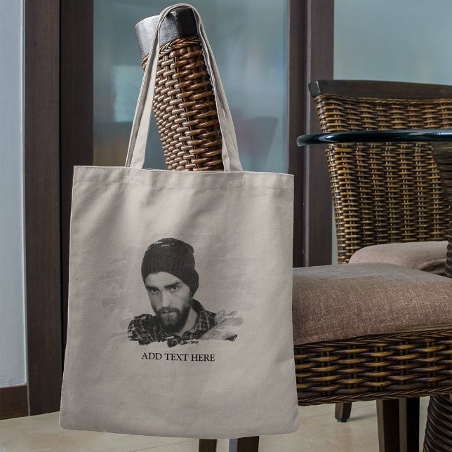Bolso De Tela Efecto de foto personalizada moderna grabada (Subido por el creador)