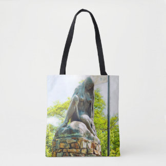 Bolso De Tela Efecto de pintura de la estatua de Lorelei del río