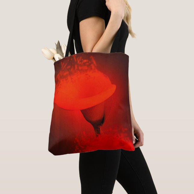 Bolso De Tela Efecto dispersión roja de Calla Lily Vivid (Detalle)