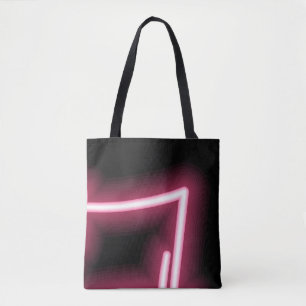 Bolso De Tela Efecto Rosa brillante sobre negro