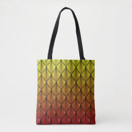 Bolso De Tela Efecto tote rojo y amarillo de Firey de la escala