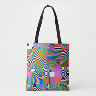 Bolso De Tela Efectos digitales. Vibrante fondo abstracto. Colo