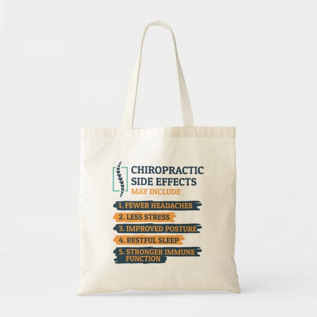 Bolso De Tela Efectos Secundarios Quiroprácticos Divertido Chiro (Frente)