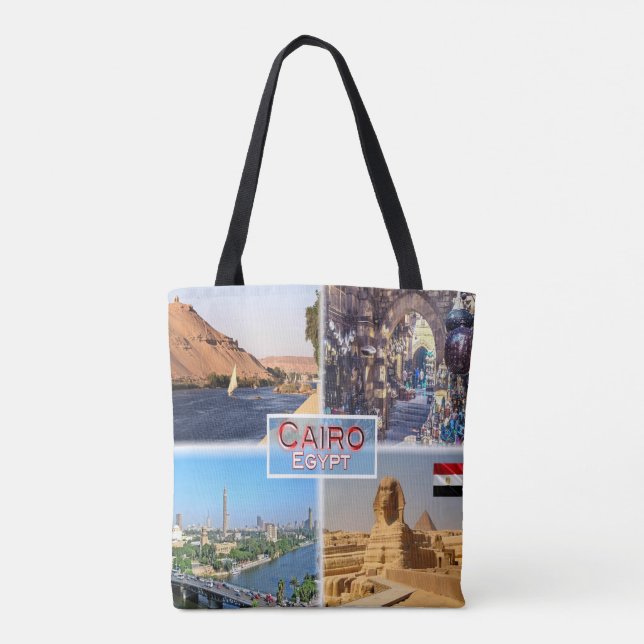 Bolso De Tela EG Cairo - Río Nilo - Khan el Khalili - (Reverso)