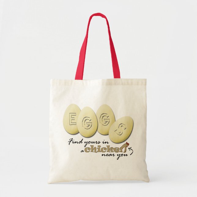 Bolso De Tela Eggs el tote del lema (Frente)