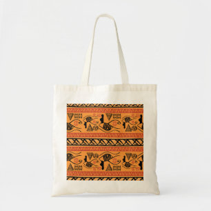 Bolso De Tela Egipcio De Rayas, Tribal Motif Vintage.