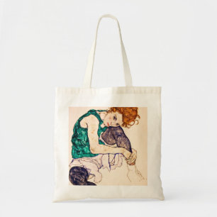 Bolso De Tela Egon Schiele - mujer asentada con las piernas