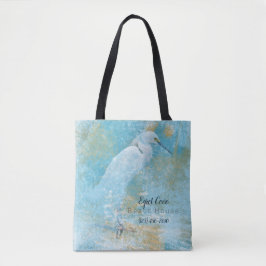 Bolso De Tela Egret Beach Vacation House Tote Bag