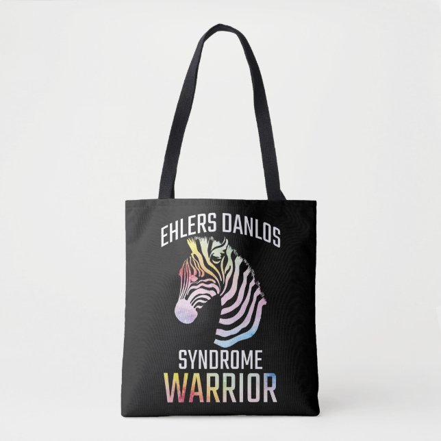 Bolso De Tela Ehlers Danlos Awareness Gift Warrior Zebra (Anverso)