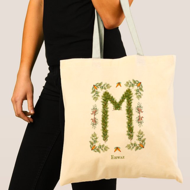 Bolso De Tela Ehwaz Rune en las ramas Evergreen personalizadas (Subido por el creador)