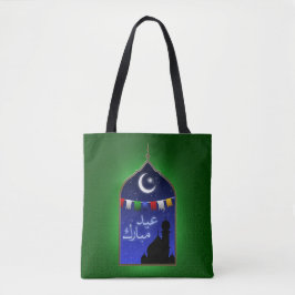 Bolso De Tela Eid Mubarak Garland Moon