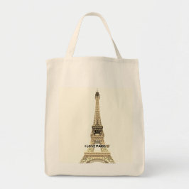 Bolso De Tela Eiffel Tower Chic Canvas Tote Bag