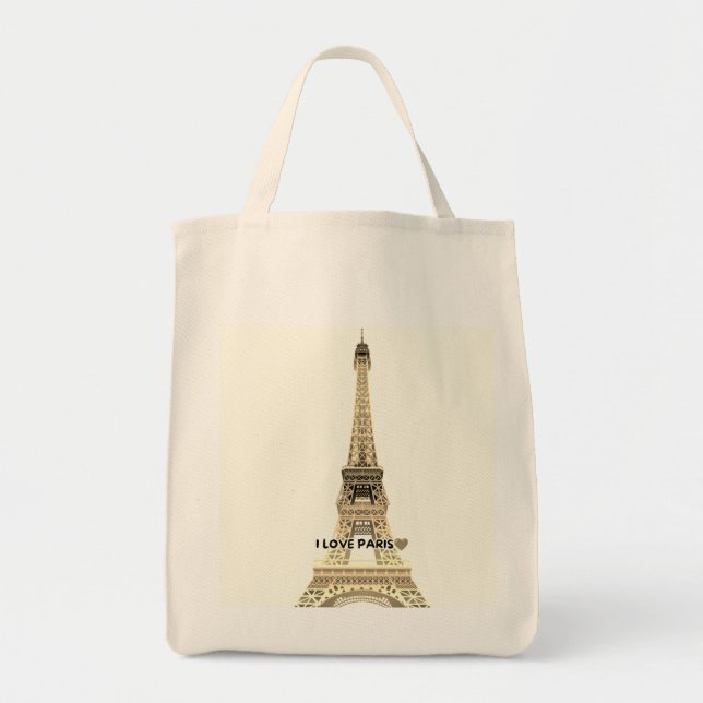 Bolso De Tela Eiffel Tower Chic Canvas Tote Bag (Frente)