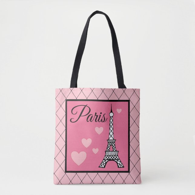 Bolso De Tela Eiffel Tower Paris Tote Bag Gift (Anverso)
