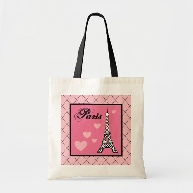 Bolso De Tela Eiffel Tower Paris Tote Bag Gift (Frente)
