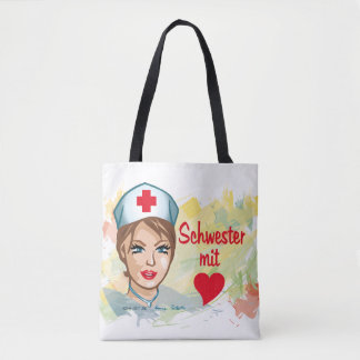 Bolso De Tela Einkaufsbeutel - Schwester mit Herz