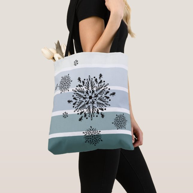 Bolso De Tela Eiskristalle mit Tölter Tasche (Detalle)