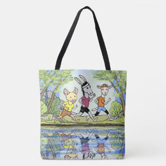 Bolso De Tela Ejecutar El Tote De Reflexiones De La Granja De Ic