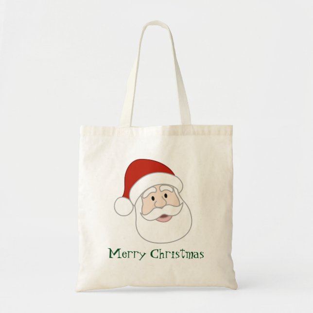 Bolso De Tela Ejemplo y texto de Papá Noel (Frente)