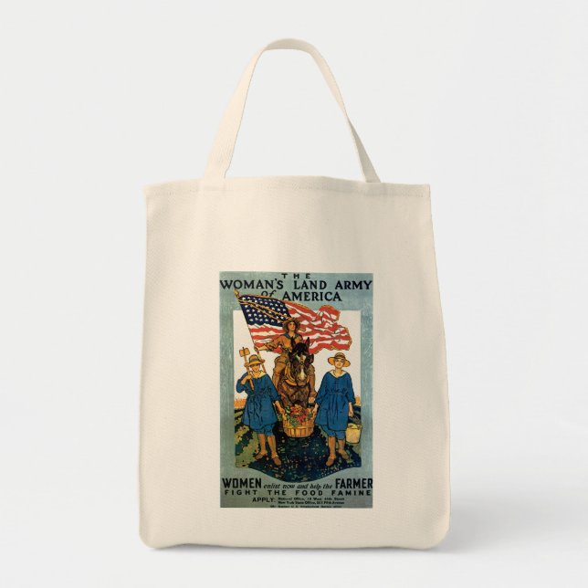Bolso De Tela Ejército de la Tierra de Mujeres (Frente)
