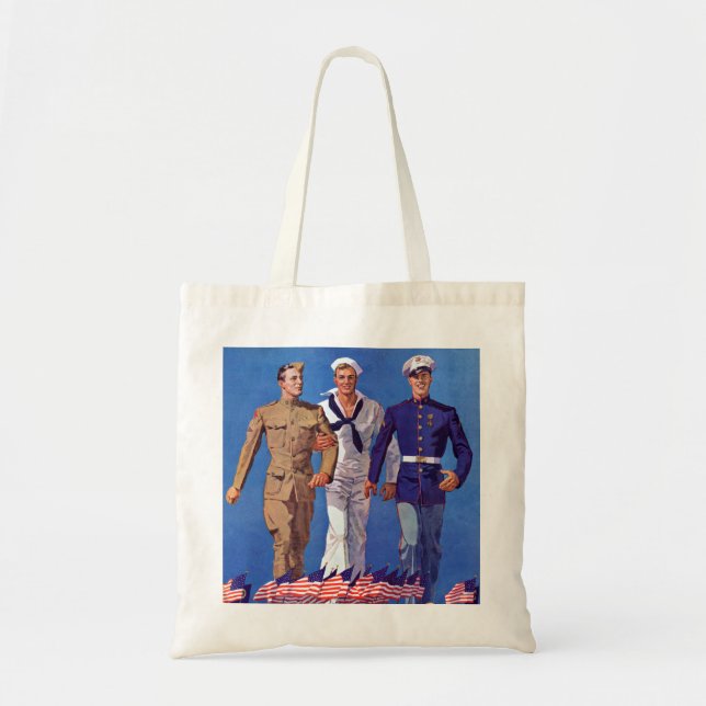 Bolso De Tela Ejército, marina de guerra y infantes de marina (Frente)